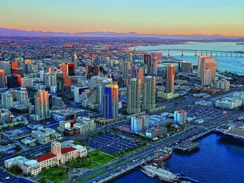 San Diego CA Land Surveying waterfront and downtown skyline